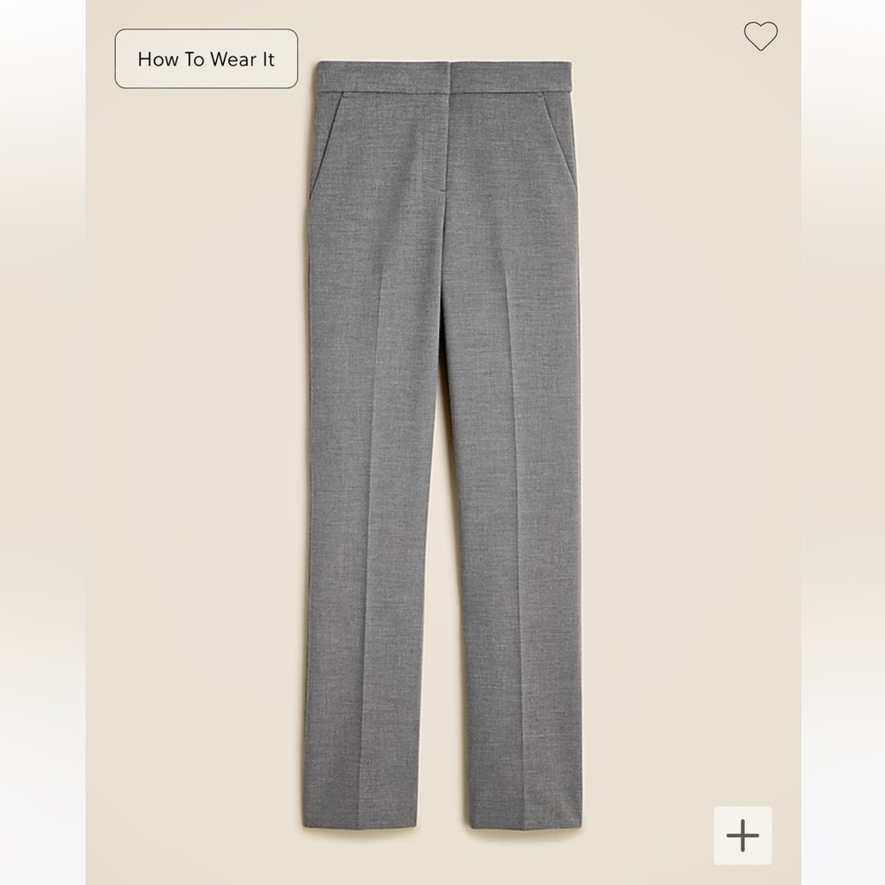 J.Crew Kate straight-leg pant in four-season stretch (grey) - Picture 3 of 14